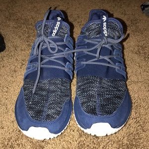 Adidas Navy Suede Tubular Tennis Shoes